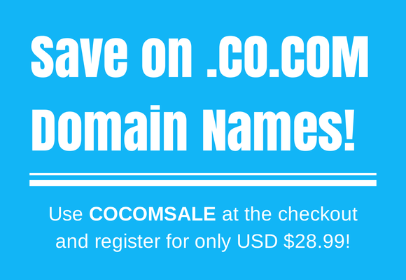 Save on .CO.COM Domain Names!