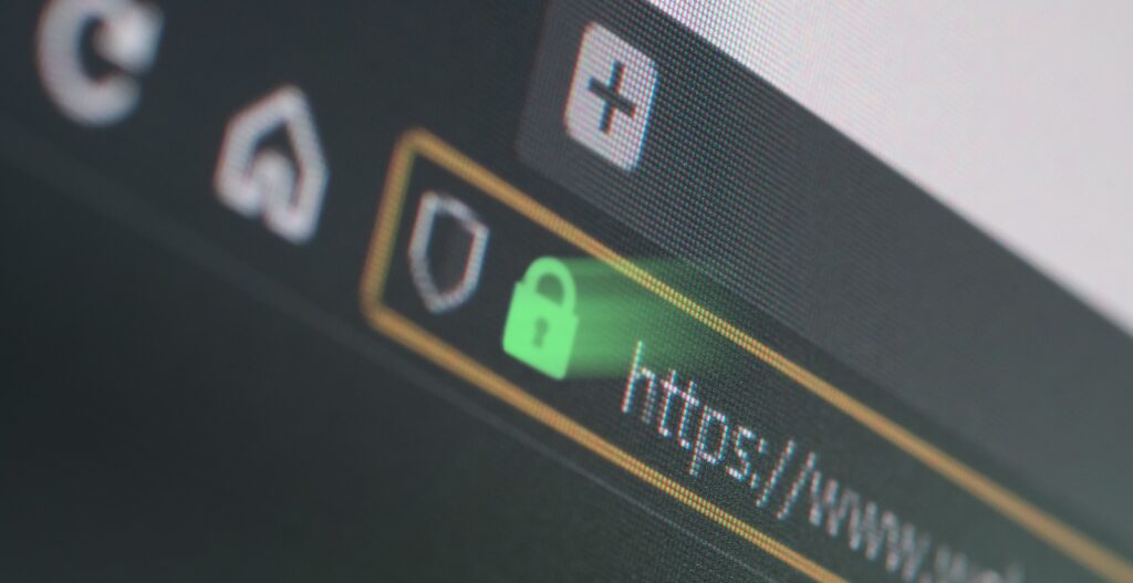 SSL/TLS encrypted website showing https 