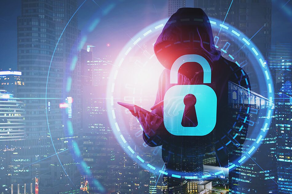 hacker with a lock overlayed